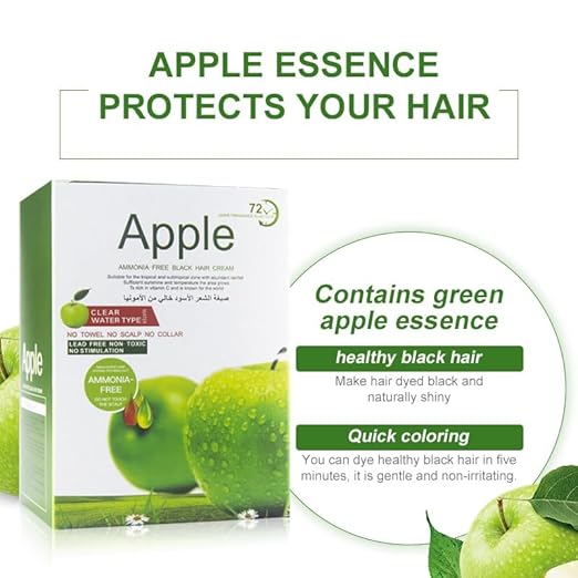 Apple Ammonia-Free Black Hair Dye Cream