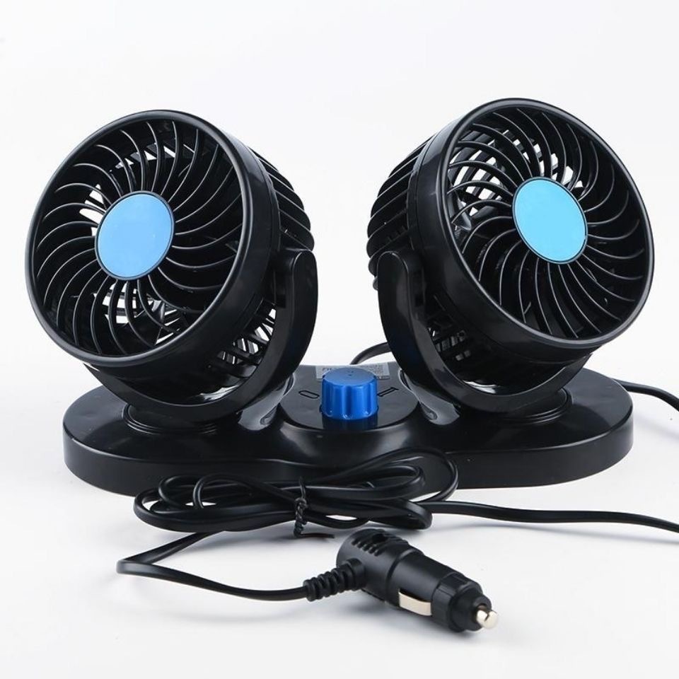 Dual head car fan